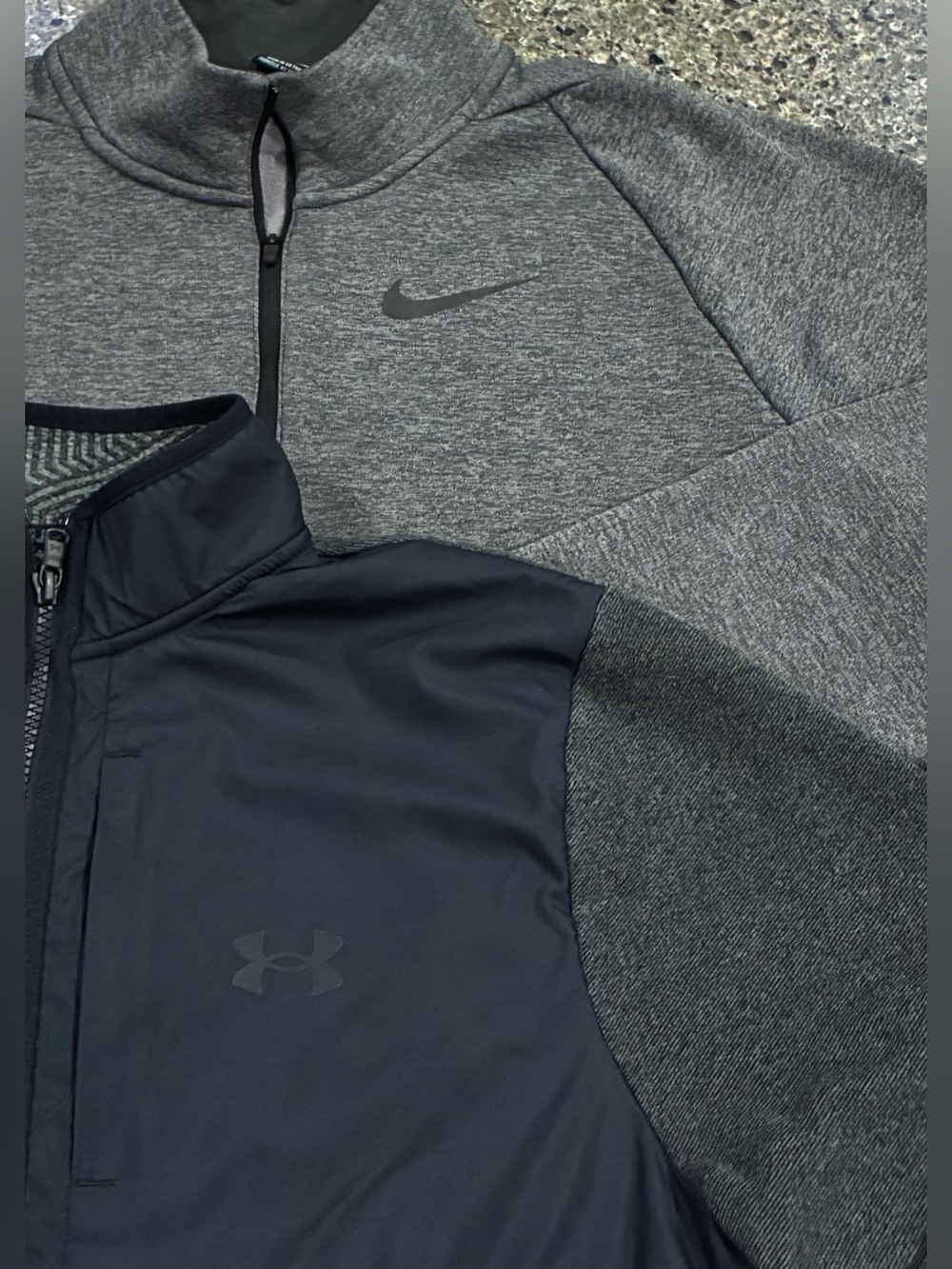 Men’s UNDER ARMOUR/NIKE Pullover Sweatshirts, sz Medium